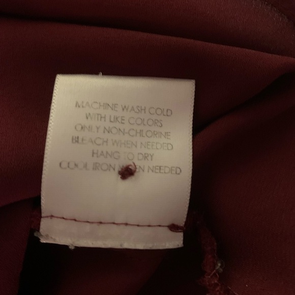 Modcloth Maroon Button-Down Blouse 1X - Picture 9 of 12